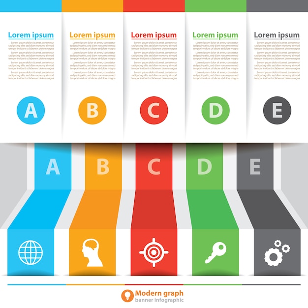 벡터 현대 배너 infographic