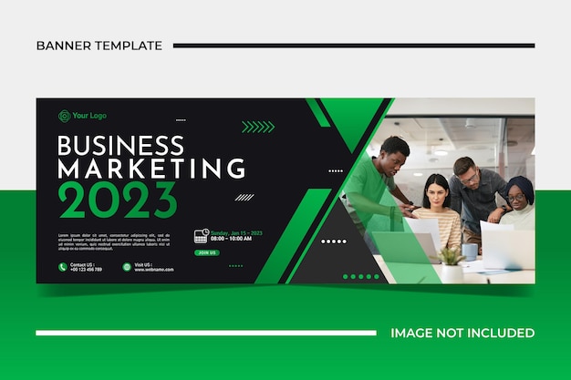 Modern banner template design for business webinar