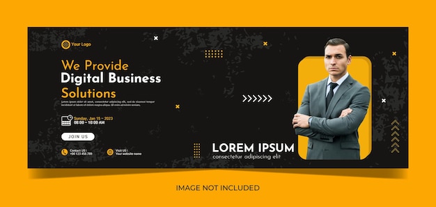 Modern banner template design for business webinar