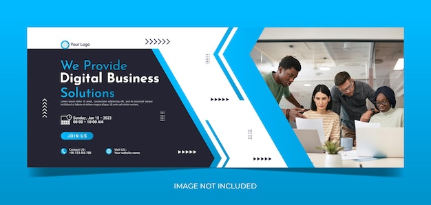 Modern banner template design for business webinar