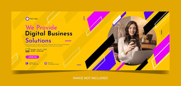 Vector modern banner template design for business webinar