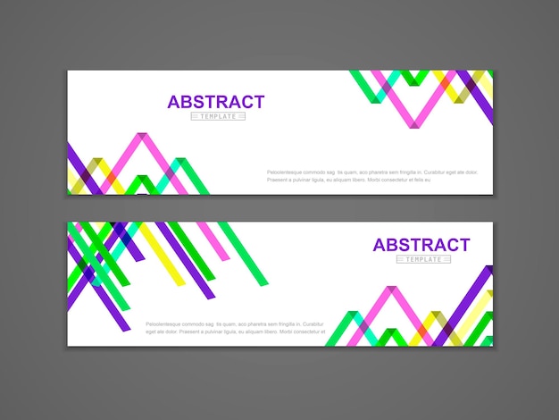 벡터 현대 배너 템플릿 디자인