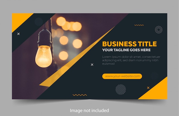 Modern banner template with dark colors