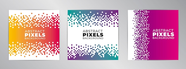 Vector modern bannerontwerp pixels bedekken achtergrond vector set