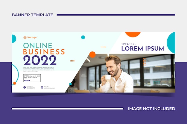 Modern bannersjabloonontwerp voor zakelijk webinar