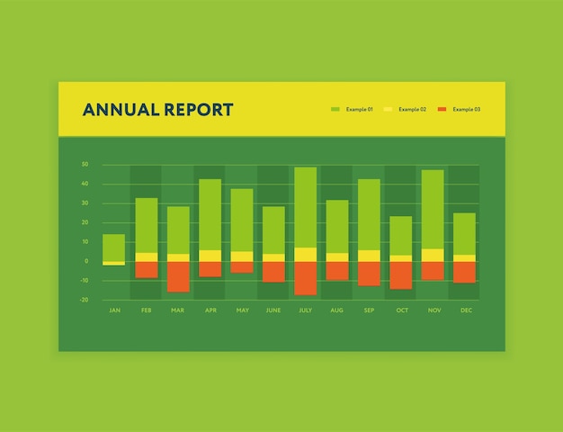 Modern bar graph template