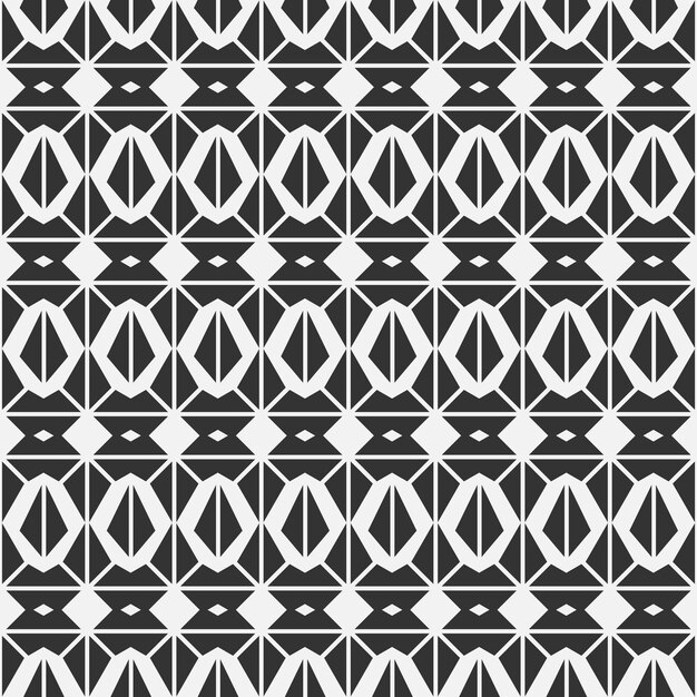 Modern batik monochrome seamless pattern