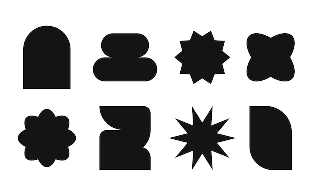 Modern bauhaus y2k geometric shapes