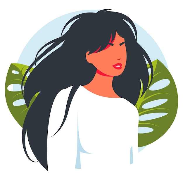 Vector modern beautiful avatar of woman. real people portraits flat style vector design concept illustration of women, female faces and shoulders avatars.