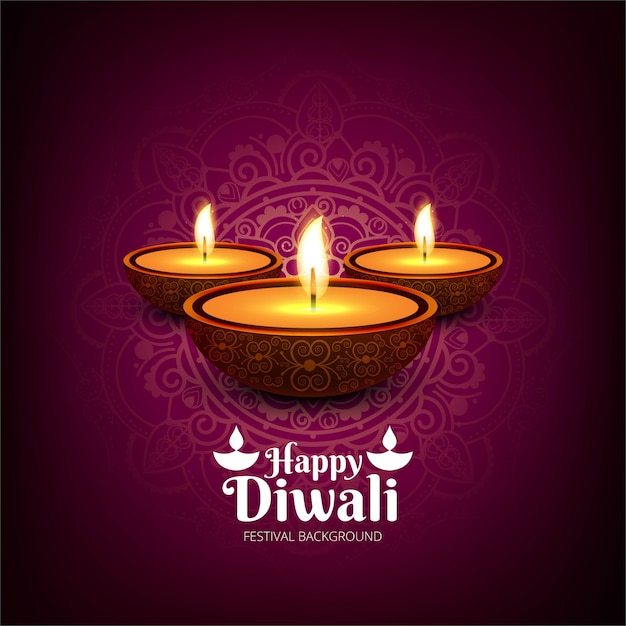 Modern beautiful colorful diwali bright background