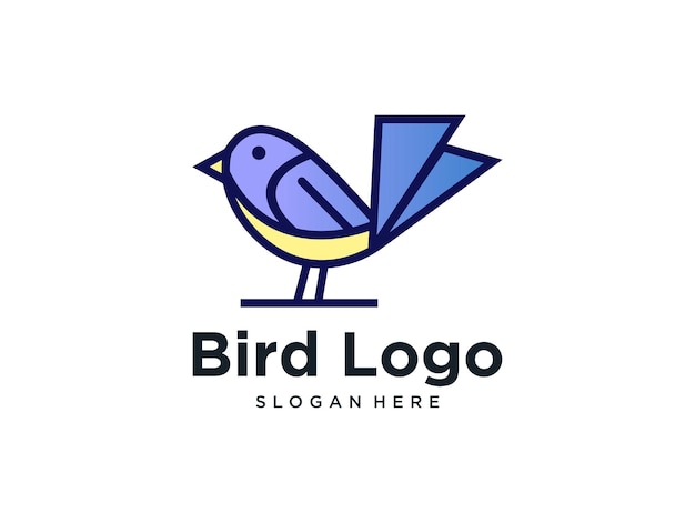 Modern beauty bird logo design