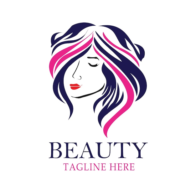 Modern beauty salon logo template