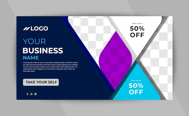 Modern bedrijf promotie banner Template Vector