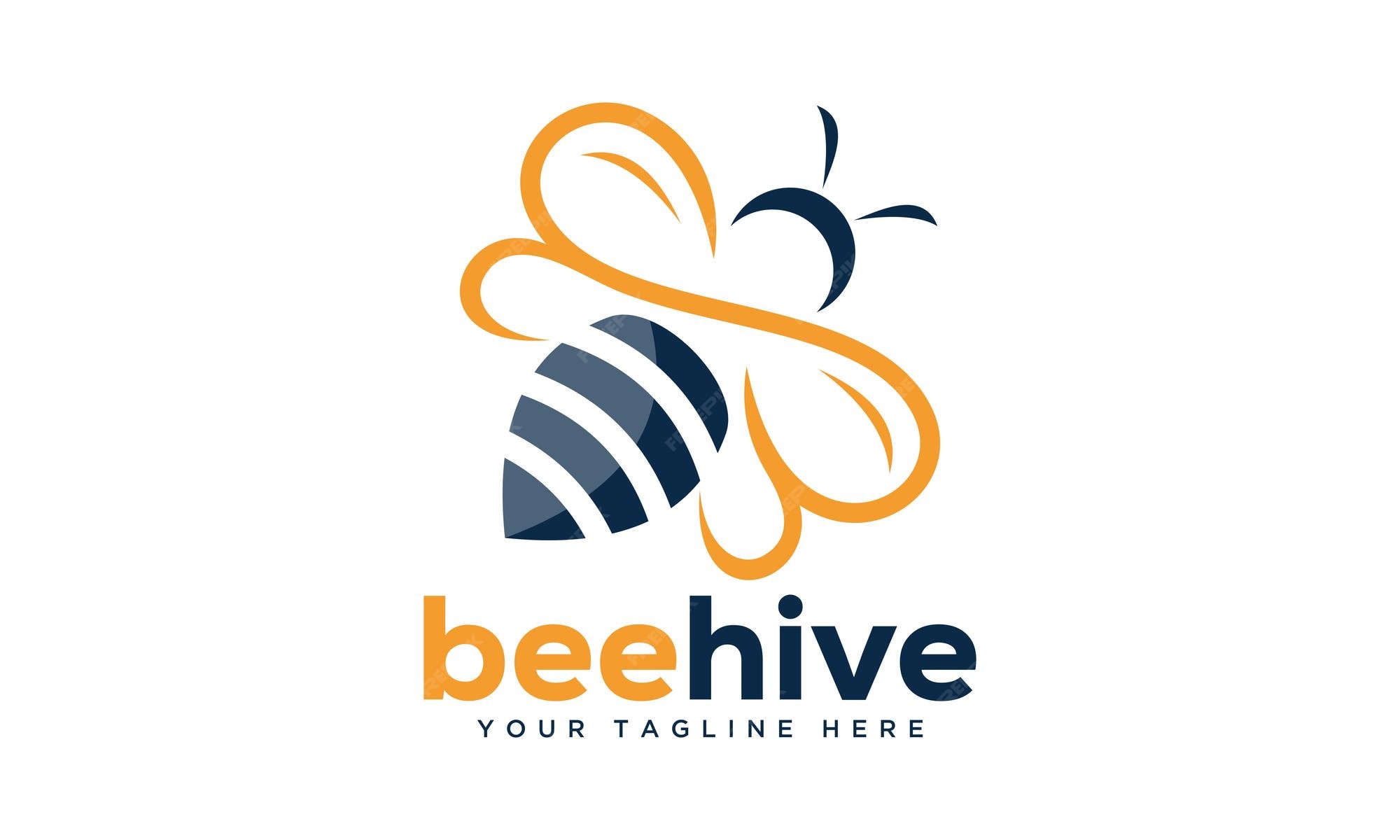 Premium Vector | Modern bee hive logo design