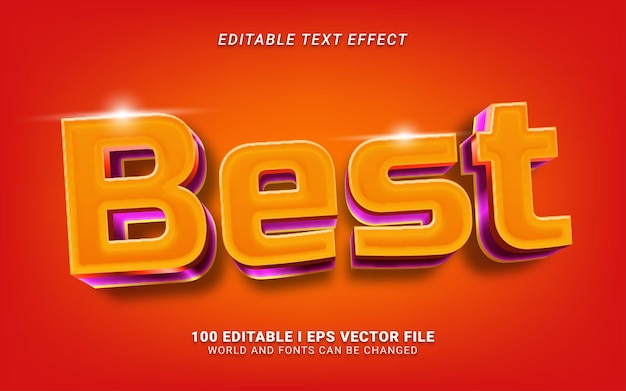 Vector modern best editable text effect