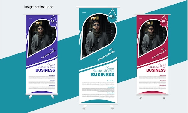 Vector modern best roll up banner