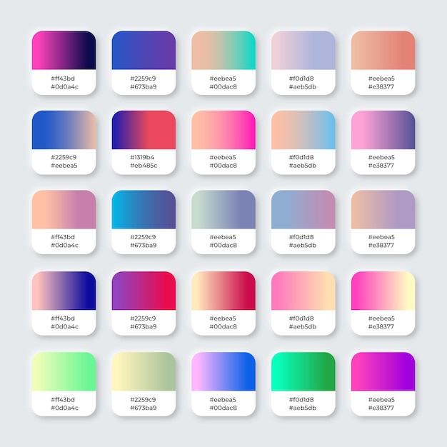 Modern best vector colorful gradient collection