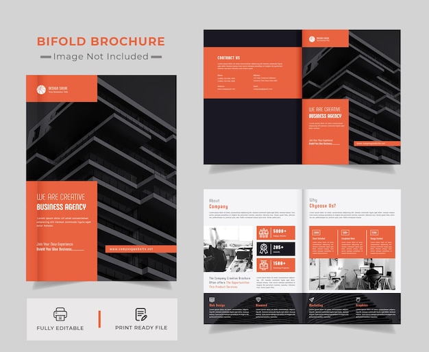 Modern bifold brochure design