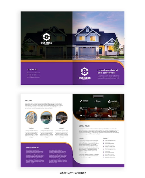 Modern bifold brochure real estate