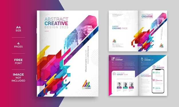 Vector modern bifold brochure