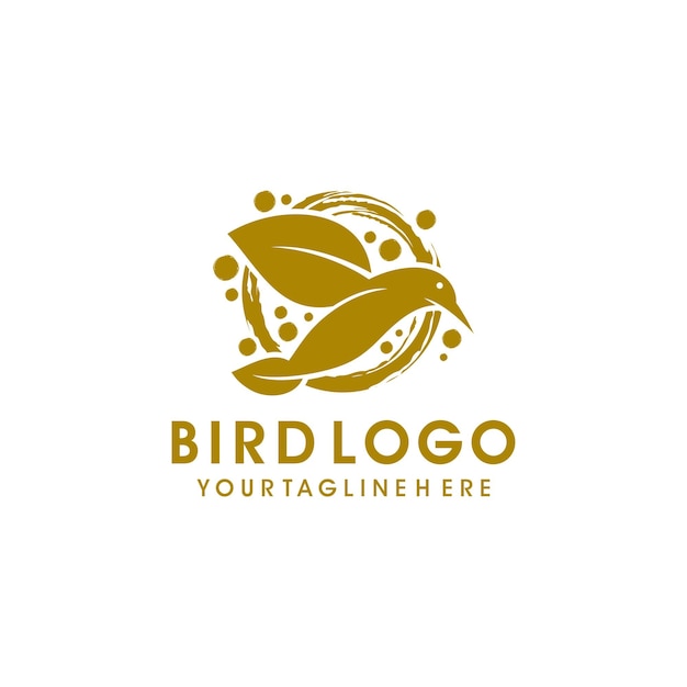 Modern bird logo design template