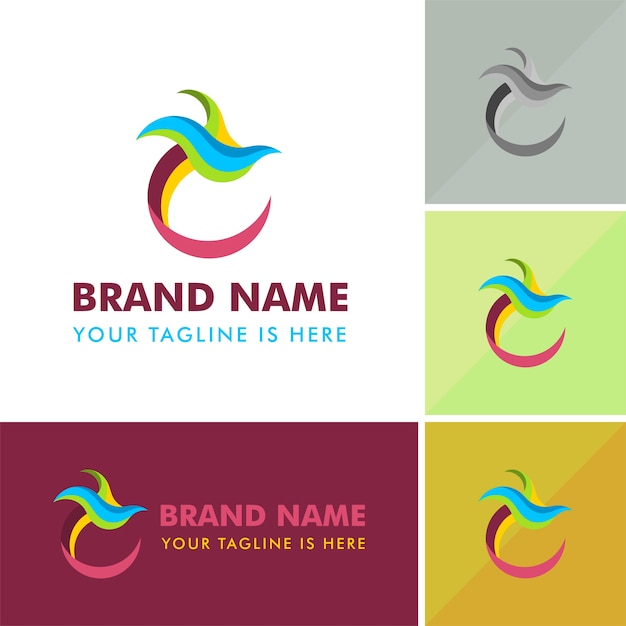 Vector modern bird logo