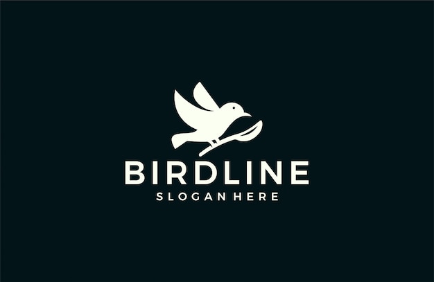 Modern bird silhouette logo