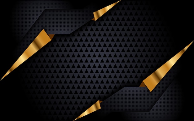 Modern black background with golden accent