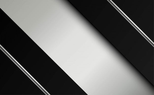 Modern black background with silver shapes