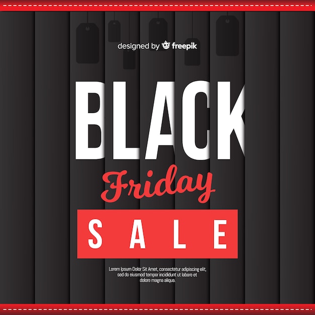 Modern black friday composition with flat design