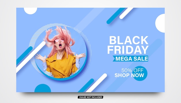 Banner di vendita di moda del black friday moderno