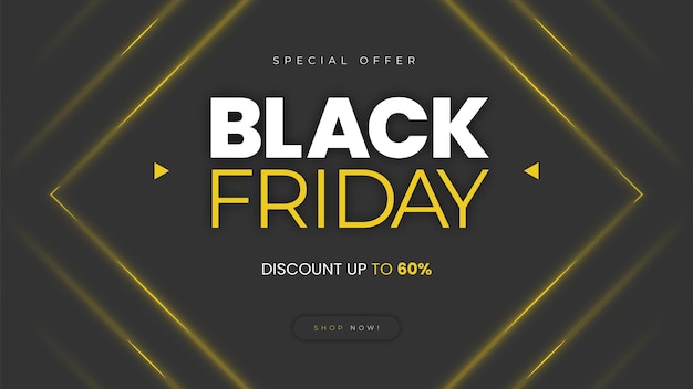 Modern black friday homepage banner