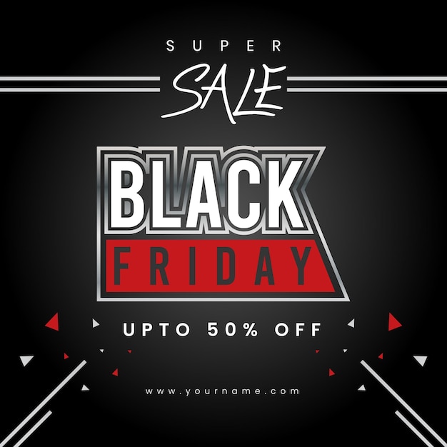 Vector modern black friday-ontwerpsjabloon voor bannerlay-outontwerp