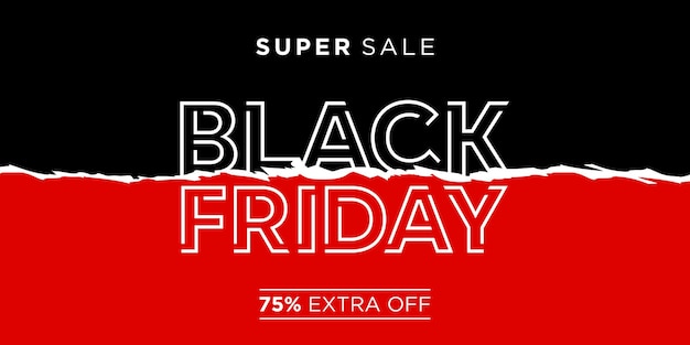 Vector modern black friday sale banner background