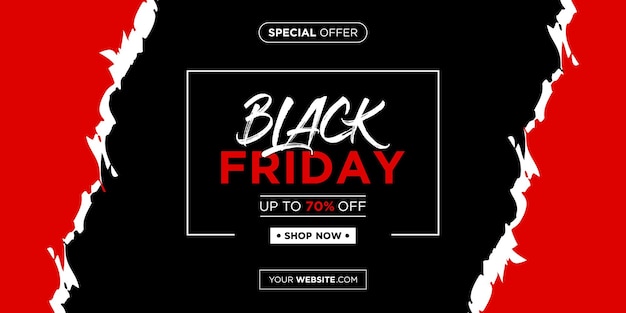 Modern black friday sale banner background