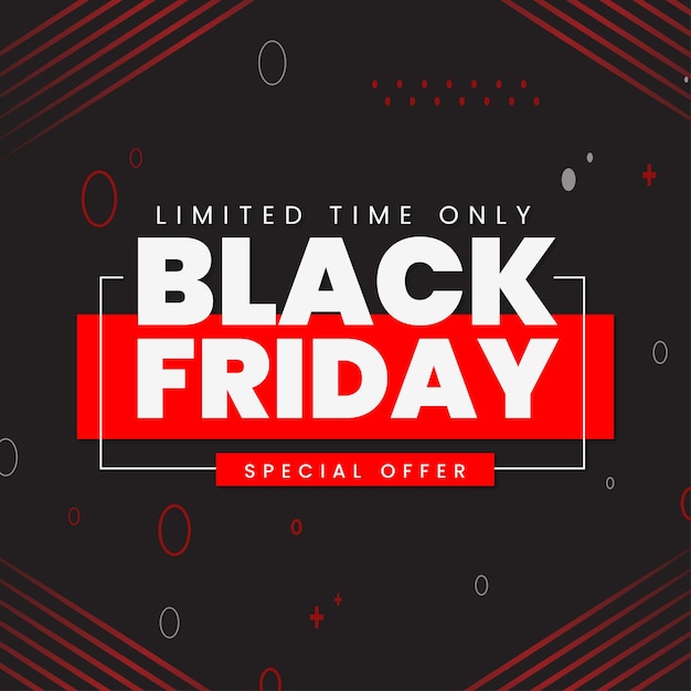 Modern black friday sale banner background