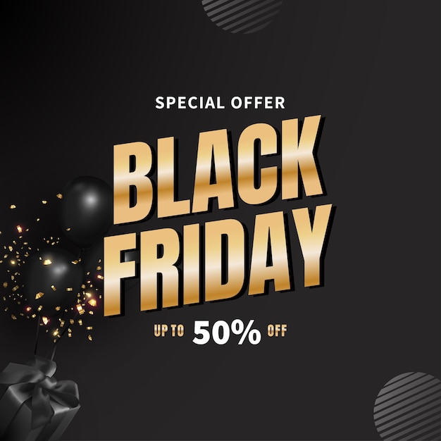 Modern black friday sale banner background