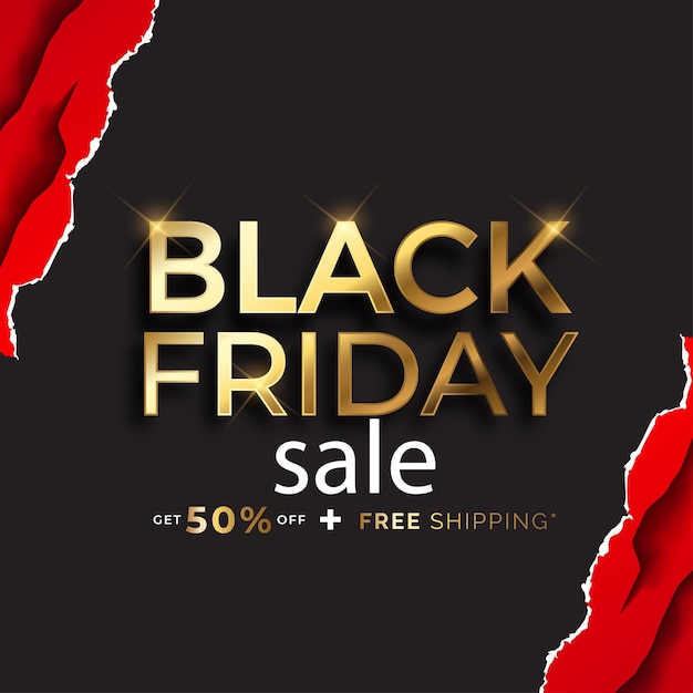 Modern black friday sale banner background