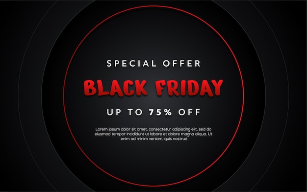 Modern black Friday sale banner background