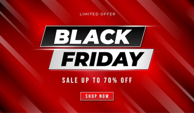 Vector modern black friday sale banner with gradient design