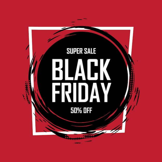 Modern black friday sale concept black and red background 