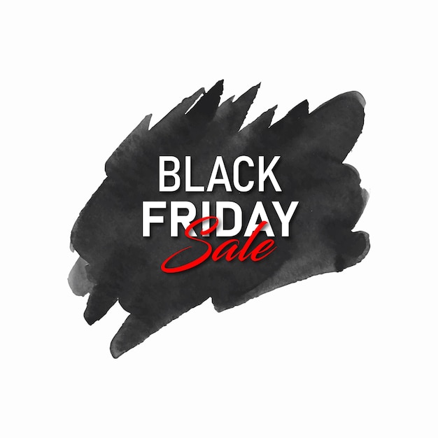 Modern black friday sale with black brush stroke frame background