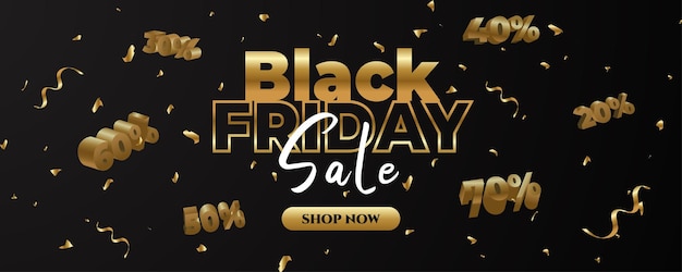 Banner di vendita eccellente del black friday moderno