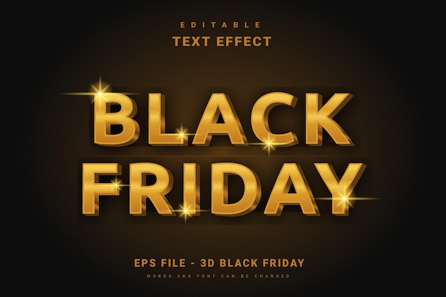 Modern black friday text effect