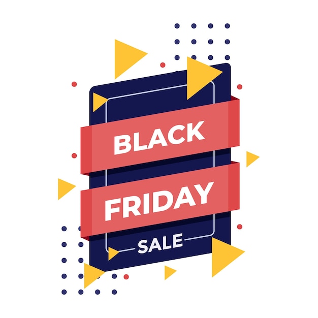 Modern Black Friday-verkooplabelontwerp, Black Friday-tag.