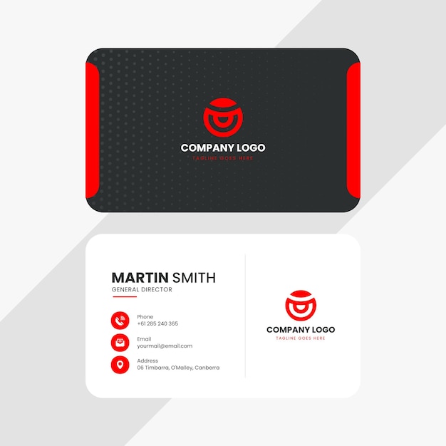 Modern black and white business card design vector professional business card design