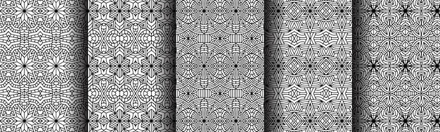 modern black and white geometric pattern line collection bundle