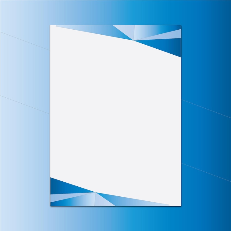 Vector modern blank printable letterhead template