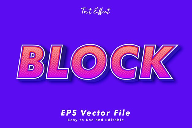 Modern Block text effect