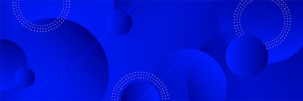 Modern blue abstract background banner Circle Geometric blue abstract banner design background